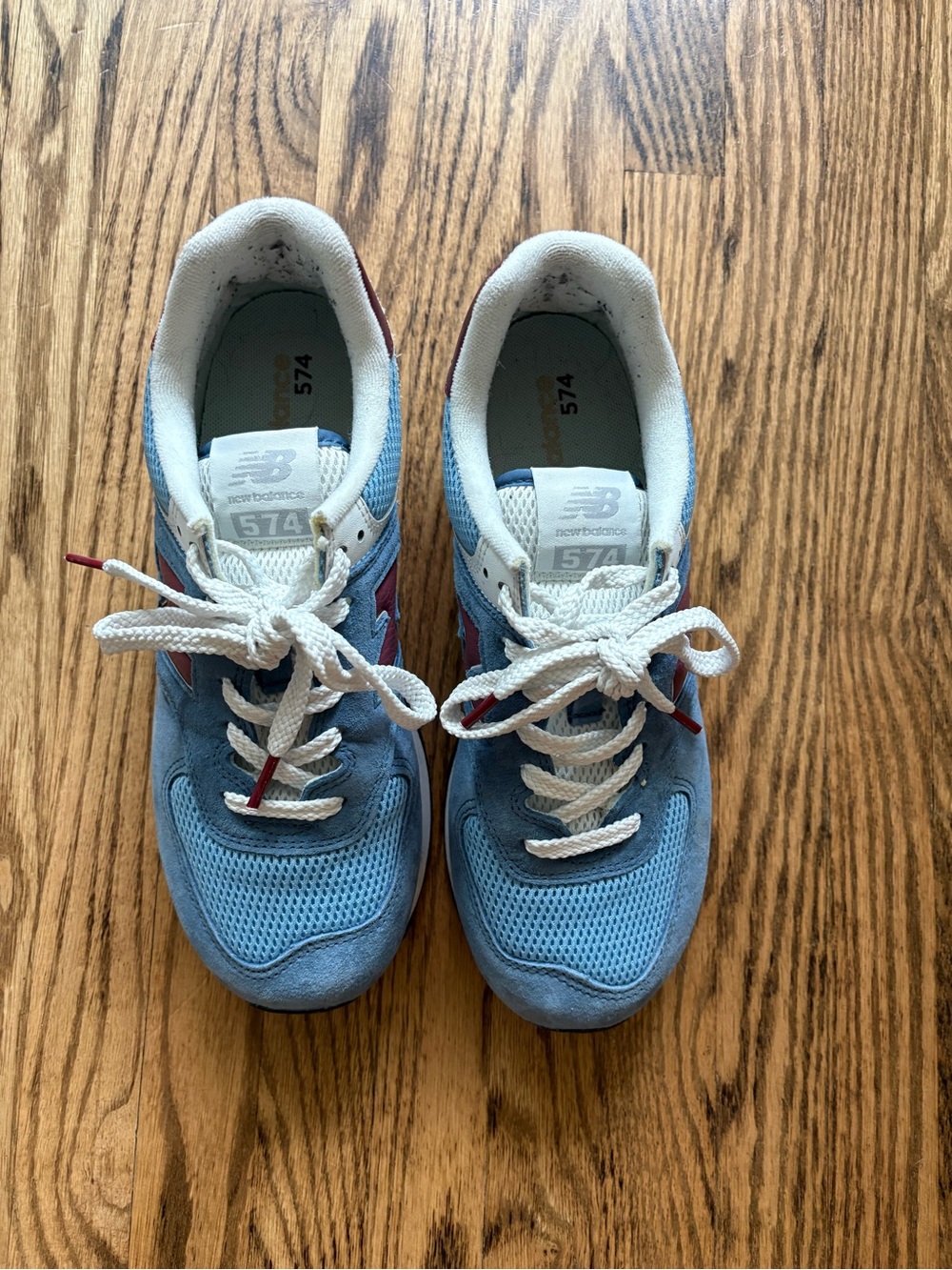 New Balance Light Blue and Red Accent Women's Sneakers